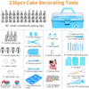 Satianyou Cake Decorating Tools Supplies Kit, 236 Pieces Baking Accessories with Storage Case, Frosting Piping Kit, Piping Bags and Tips Set with 36 Numbered Piping Tips, Pastry Bags for Cake(236)