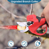 21V Cordless Electric Pruning Shears 40mm 1.57" Electric Branch Scissors Tree Branch Cutter with 2 Rechargeable Batteries Sharpening Stone Blade Replacement Carry Box