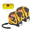 2 Packs Tape Measure 25 ft Length, Measuring Tape with Retractable, Imperial and Metric ft/m Dual-Scale & ABS Case & Easy Read Steel Measurement Tool,for Outdoor,Decoration