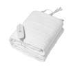Heated Mattress Pad, 54 x 75 in, Full Size Electric Bed Warmer with 1-5 Heat Settings Control, 10-Hour Auto Shut Off, Machine-Wash Breathable Coral Fleece Heating Electric Mattress Sheets, White