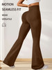 3pcs High-Waisted Flare Sharkskin Leggings – Slim Fit, Lightweight & Sculpting Yoga Pants
