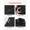 Heated Fleece Jacket for Women, Heated Sweatshirt with 7.4V 16000mAh Rechargeable Power Bank Pack, 6 Heating Zones, 3 Temp Levels, 3h/6h/10h Warmth, for Winter Outdoor Camping, Black, XL Size