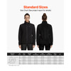 Heated Fleece Jacket for Women, Heated Sweatshirt with 7.4V 16000mAh Rechargeable Power Bank Pack, 6 Heating Zones, 3 Temp Levels, 3h/6h/10h Warmth, for Winter Outdoor Camping, Black, XL Size