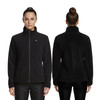 Heated Fleece Jacket for Women, Heated Sweatshirt with 7.4V 16000mAh Rechargeable Power Bank Pack, 6 Heating Zones, 3 Temp Levels, 3h/6h/10h Warmth, for Winter Outdoor Camping, Black, XL Size