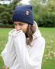 HAAKWEAR Theta-Stitch Cuffed Beanie - Designed and Made in USA (Patent Pending Design) - Denim Blue