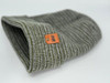 Modern Theta Stitch Contrast Cuffed Beanie (Patent Pending Design)-Gray/Green, Made in USA