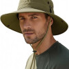 Wide Brim Sun Hat for Men, Outdoor Fishing & Hiking Hat UPF 50+, Boonie Hat with Chin Strap, Quick Dry