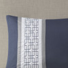 8 Piece Embroidered Comforter Set Navy Queen