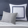 8 Piece Embroidered Comforter Set Navy Queen