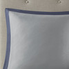 8 Piece Embroidered Comforter Set Navy Queen