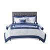 8 Piece Comforter and Quilt Set Collection Navy King/Cal King