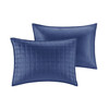 8 Piece Comforter and Quilt Set Collection Navy King/Cal King