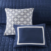 8 Piece Comforter and Quilt Set Collection Navy King/Cal King