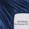 Satin Bed Sheets, King Size Sheets Set, 4 Pcs Silky Bedding Set with 15 Inches Deep Pocket for Mattress (King, Navy Blue)
