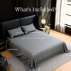Bedding Full Bed Sheets Set - 4 Piece Bedding - Brushed Microfiber - Shrinkage and Fade Resistant - Easy Care (Full, Grey)