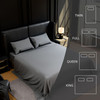 Bedding Full Bed Sheets Set - 4 Piece Bedding - Brushed Microfiber - Shrinkage and Fade Resistant - Easy Care (Full, Grey)