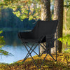 Portable Camping Chairs for Adults, 2 Pcs Oversized Lawn Chair with Folding Camping Table for Beach, Picnic, Outdoor Sports, Fishing, Rv Travel
