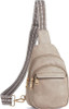 Small Sling Bag for Women Leather Crossbody Bags Fanny Pack Chest Bag for Travel
