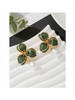 1pair Lovely Seaside Floral Drop Stud Earrings For Women