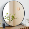 Black Round Wall Mirror 20-30 Inch, Bathroom Mirrors for Over Sink, Circle Mirror for Bathroom, Entryway, Bedroom, Vanity