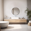 Black Round Wall Mirror 20-30 Inch, Bathroom Mirrors for Over Sink, Circle Mirror for Bathroom, Entryway, Bedroom, Vanity