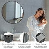 Black Round Wall Mirror 20-30 Inch, Bathroom Mirrors for Over Sink, Circle Mirror for Bathroom, Entryway, Bedroom, Vanity