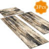 Three-piece kitchen rug set, non-slip and washable, abstract pattern kitchen hallway rug, soft and comfortable, suitable for sinks, floors, entrances, hallways and bathrooms.