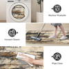 Three-piece kitchen rug set, non-slip and washable, abstract pattern kitchen hallway rug, soft and comfortable, suitable for sinks, floors, entrances, hallways and bathrooms.