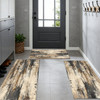 Three-piece kitchen rug set, non-slip and washable, abstract pattern kitchen hallway rug, soft and comfortable, suitable for sinks, floors, entrances, hallways and bathrooms.