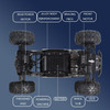 2026 RC 1:12 4WD Large Remote Control Cars Off-road Rock Crawler Monster Truck with 2 Battery ,Kids Toys Gifts