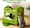Cat House for Indoor Cats,2-Tier Foldable Cat Bed Cave,20"×11"x20" Covered Cat Tunnel Hideaway Condo,Scratch Resistant Scratch Resistant Cat Hideaway Bed for Kittens & Multi Cats