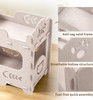 Cat House for Indoor Cats,2-Tier Foldable Cat Bed Cave,20"×11"x20" Covered Cat Tunnel Hideaway Condo,Scratch Resistant Scratch Resistant Cat Hideaway Bed for Kittens & Multi Cats