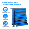 Rolling Metal Tool Chest with 7 Drawers, 20" 7-Drawer Tool Chest Cabinet with Ball Bearing Drawer Slides, Steel Tool Storage Box Organizer -BLUE