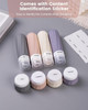 Travel Bottles for Toiletries 8 Pack, Travel Size Toiletries,  Travel Size Containers 3oz, with Travel Essentials Clear Bag, Leak Proof Silicone Squeezable Creams Jars