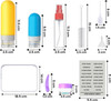 17 Pack Travel Bottles for Toiletries with Clear Bag | TSA Approved Silicone Travel Size Containers for Shampoo and Conditioner