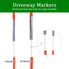 foldable driveway markers with round reflector,orange