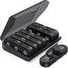 Weekly Pill Organizer 3 Times a Day, Light-Proof Pill Case for Pills | Portable Travel Pill Box 7 Day, Large Pill Containers for Vitamins, Medication, Supplements and Fish Oils (Black)