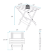 Portable Solid Wood Folding Side Table 2-Piece Set - Natural