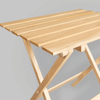 Portable Solid Wood Folding Side Table 2-Piece Set - Natural