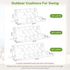 Swing Cushions 2-3 Seater Replacement Waterproof Bench Cushion 47.2x39.4x3.94in-120x100x10cm