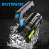 4-Modes Torch 990000LM Handheld LED Flashlight USB Rechargeable Waterproof(Free shipping via DHL Ground/FedEx Ground; can't ship via USPS self-pickup.)
