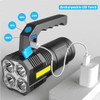 4-Modes Torch 990000LM Handheld LED Flashlight USB Rechargeable Waterproof(Free shipping via DHL Ground/FedEx Ground; can't ship via USPS self-pickup.)
