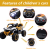 Ride on Models Truck Car 12V Kids Electric Vehicles, Remote Control, Front & Rear Shock Suspension, 2 Seater UTV, Flashlights and a built-in music player, For Age 3-6 Years Old