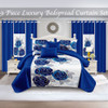 Quilted Bedspread & Curtain Set 9 Piece, Queen Size - Bedding Ensemble with Sheer Filtering Drapes, 1.6" Grommet Top, Machine Washable