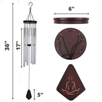 Wind Chimes for Outside Deep Tone 36 Inch Extra Large Wind Chimes Outdoor Clearance Tuned Relaxing Soothing Sound for Meditation Yoga Aluminum Religious Windchime for Garden Home Patio Porch Yard