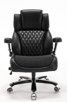 500lbs Big and Tall Office Chair-Ergonomic Mesh Seat Desk Chair with Adjustable Lumbar Support, Lifting Headrest, 3D Flip Arms & Large Rubber Casters, High Back Executive Computer Chairs for Adults