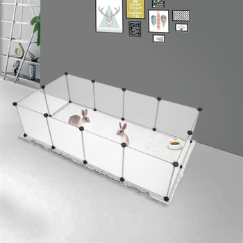 12 Pieces Pet Playpen, Portable Large Plastic Yard Fence Small Animals, Puppy Kennel Crate Fence Tent RT