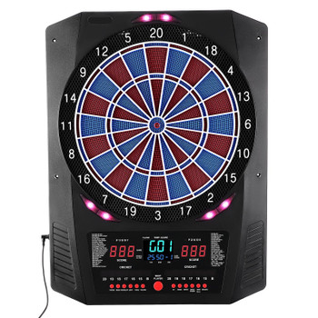 Electronic Dart Board, 13.5" Target Dartboard with 45 Games & 474 Variations for Up to 8 Players, 6 Dart Shafts with Flights & 50 Soft Tips, Color LED Cricket Scoring Screen for Home Party Bar