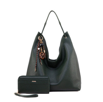 MKF Collection Eloa Hobo Bag with Wallet- 2-piece set by Mia K