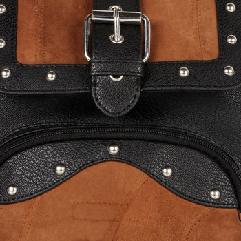 Melanie Brown Leather Mini Backpack